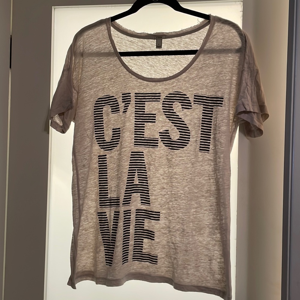 J. Crew  C’est La Vie t-shirt